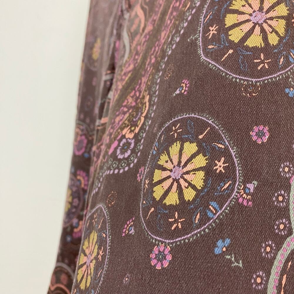 We The Free People Just Float On Printed Flare Jeans - Chocolate Combo - 28 - Picture 6 of 10